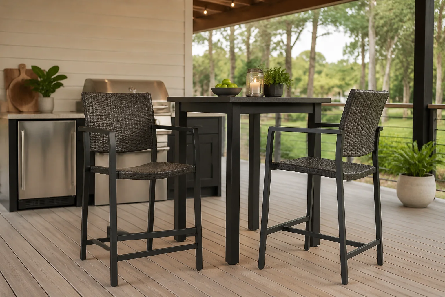 Teravuq 2-Piece Outdoor Bar Stool Set - Image 3