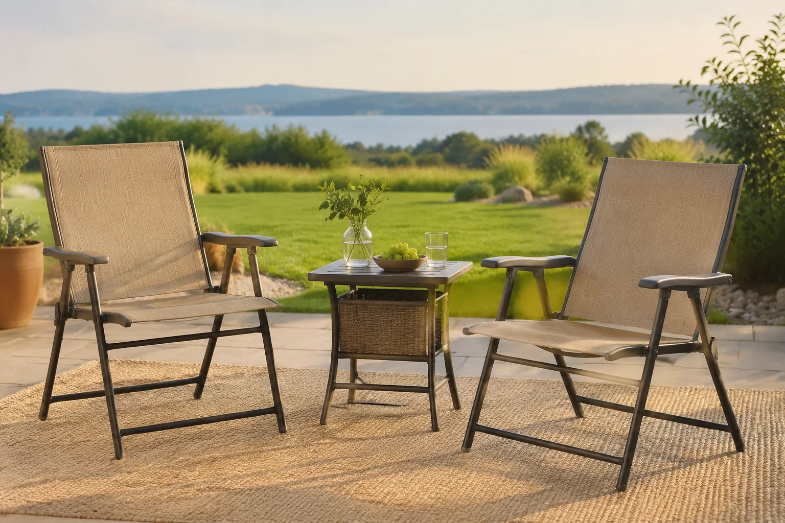 Teravuq Folding Outdoor Accent Chair - Image 3