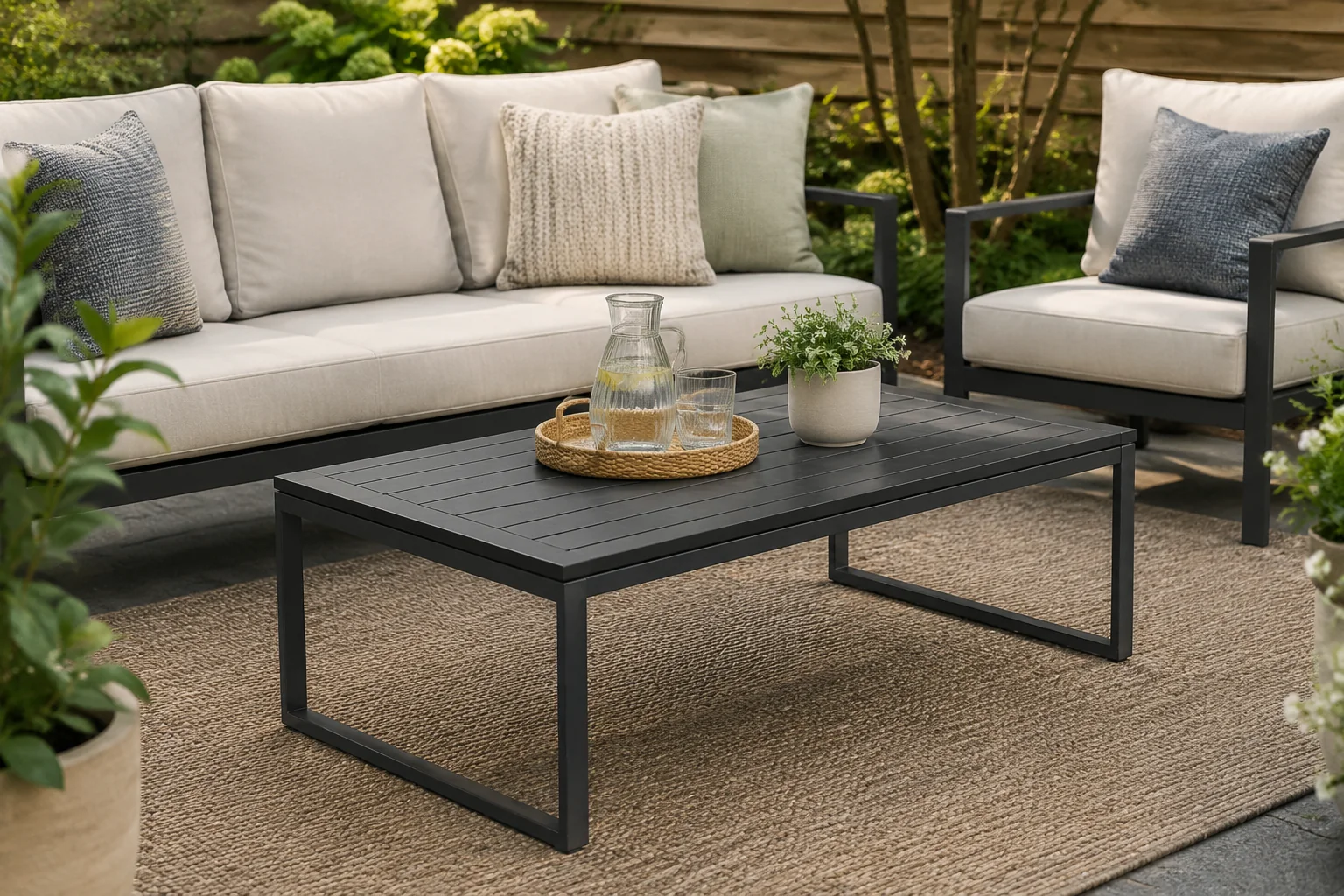 Teravuq Rectangular Patio Coffee Table - Image 3