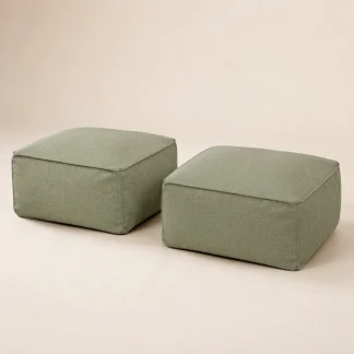 Teravuq Outdoor Floor Pouf Set of 2