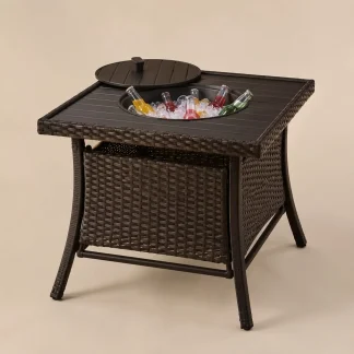 Teravuq Patio Conversation Table with Ice Bucket