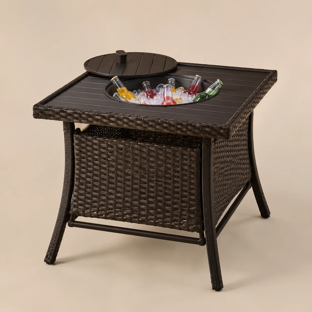 Teravuq Patio Conversation Table with Ice Bucket