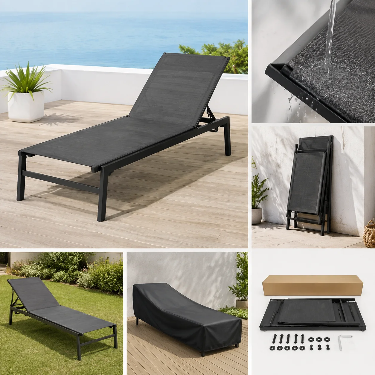 Teravuq Adjustable Outdoor Chaise Lounge Chair - Image 4