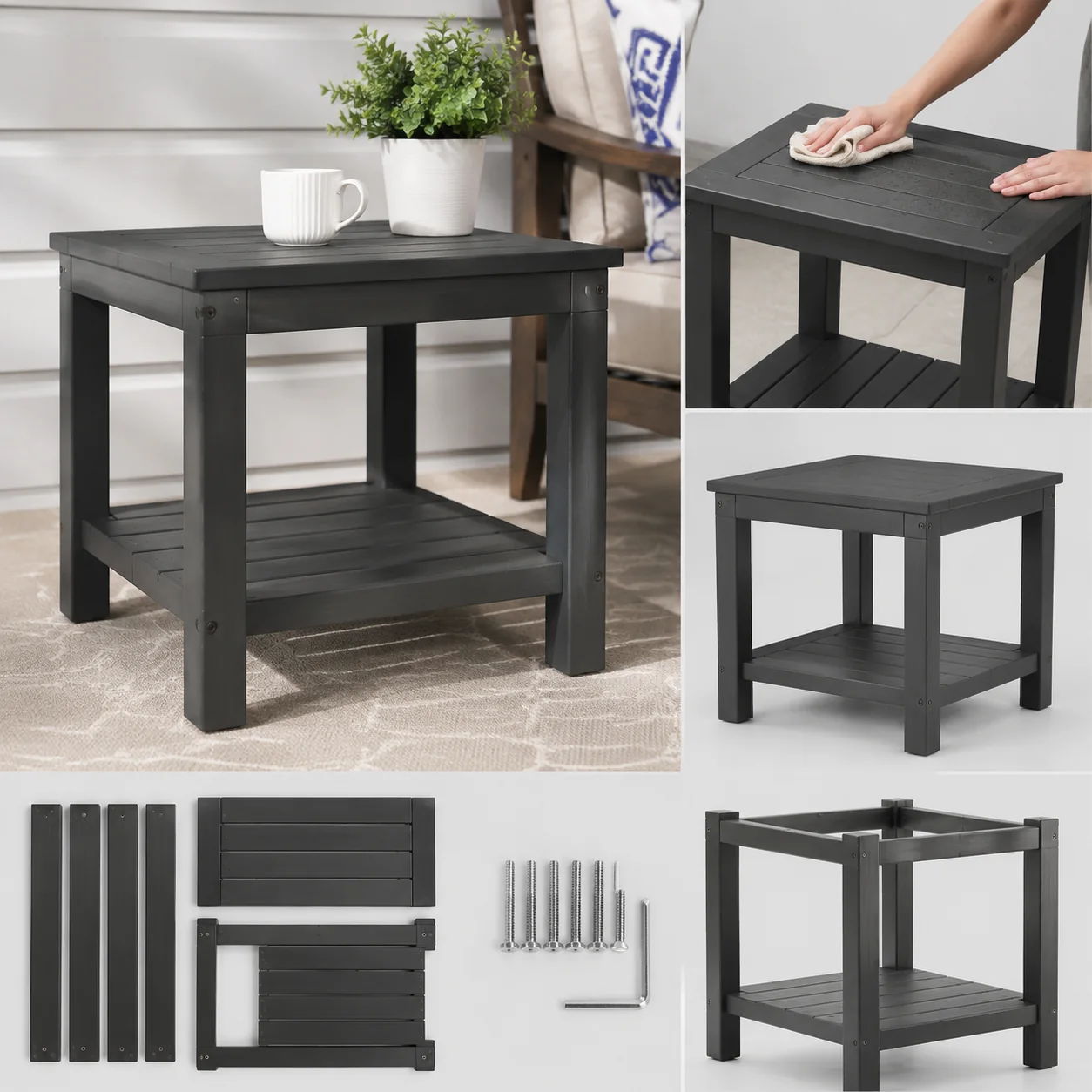 Teravuq Square Patio End Table - Image 4