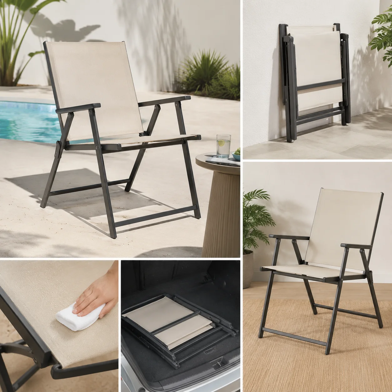 Teravuq Folding Outdoor Accent Chair - Image 4