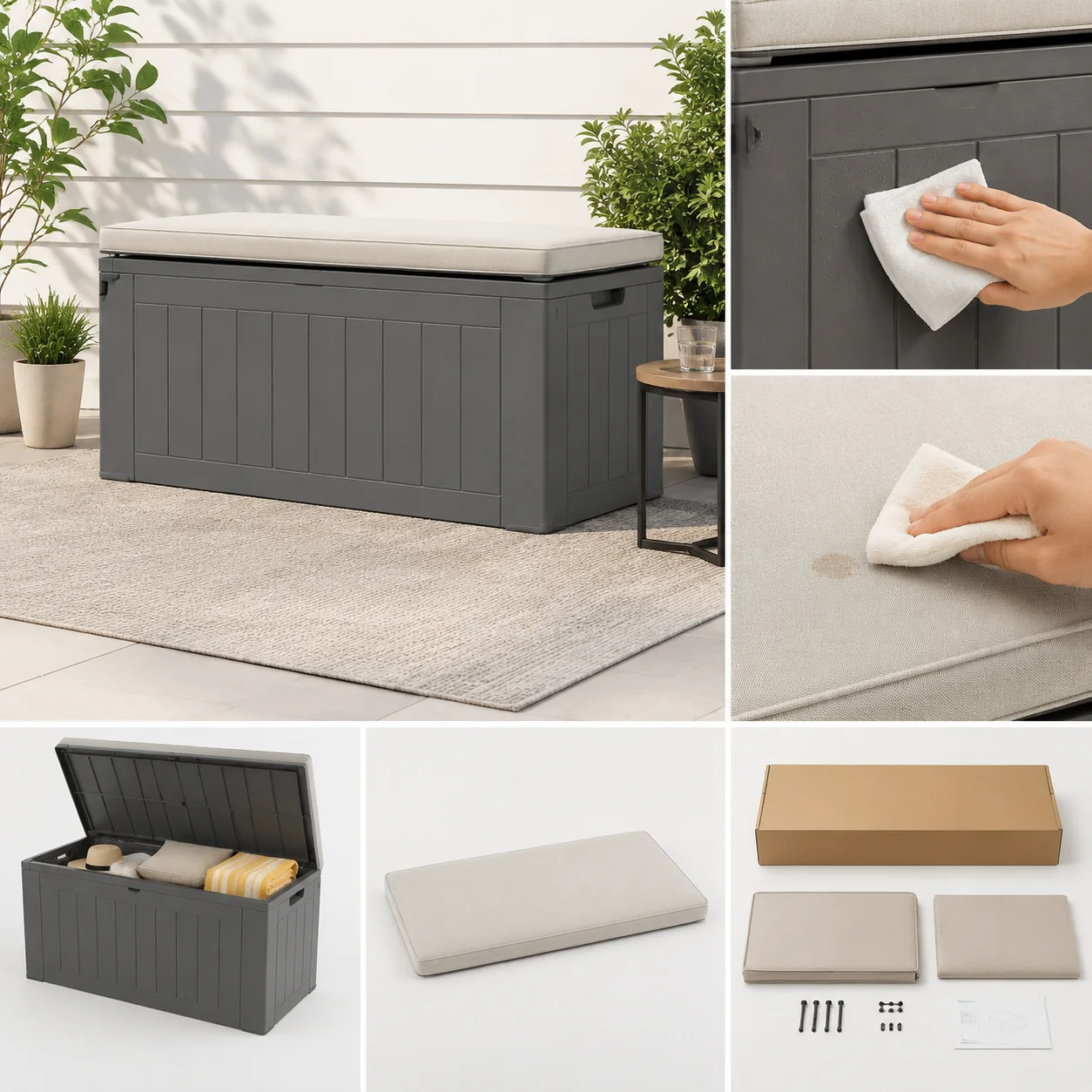 Teravuq Outdoor Storage Bench with Cushion - Image 4