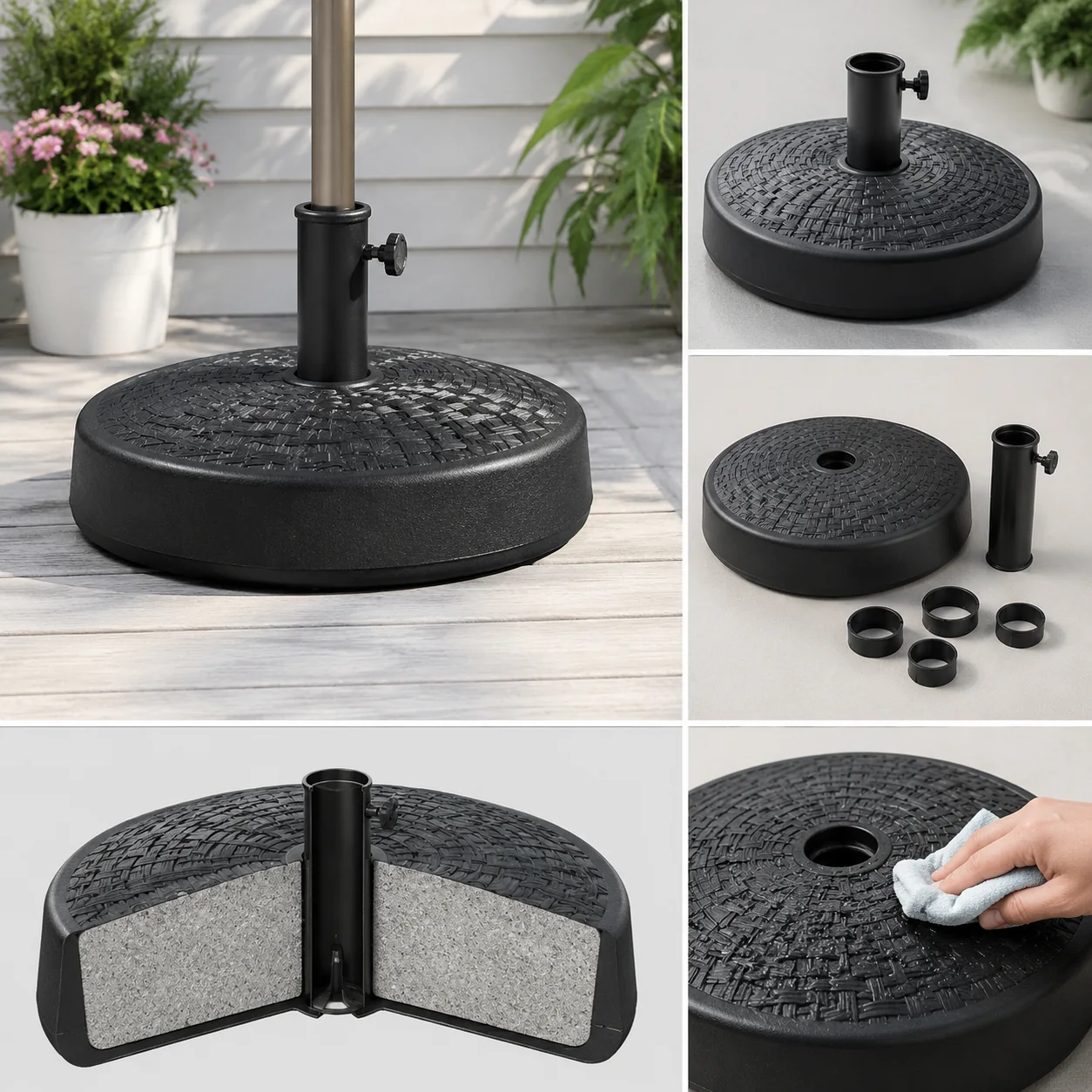 Teravuq Round Patio Umbrella Base 55 lb - Image 4